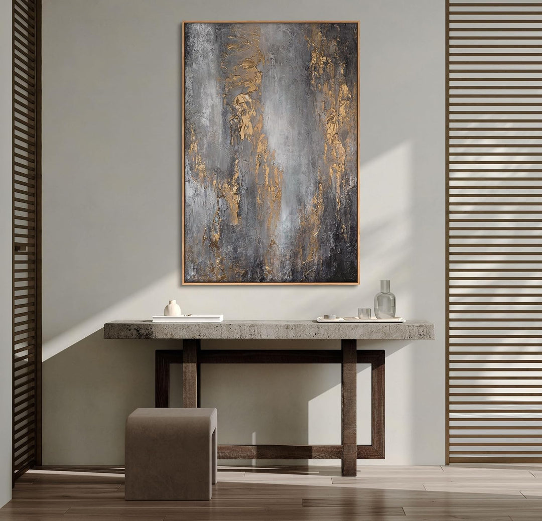 YS-Art Luxus Abstrakt Design Acryl Gemälde auf Leinwand Milchstrasse handgemalt Wandbilder Wohnzimme