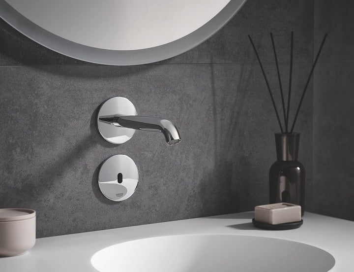 GROHE Essence E - Infrarotelektronik für Waschtisch- Wandarmatur (ohne Mischung, thermische Desinfek