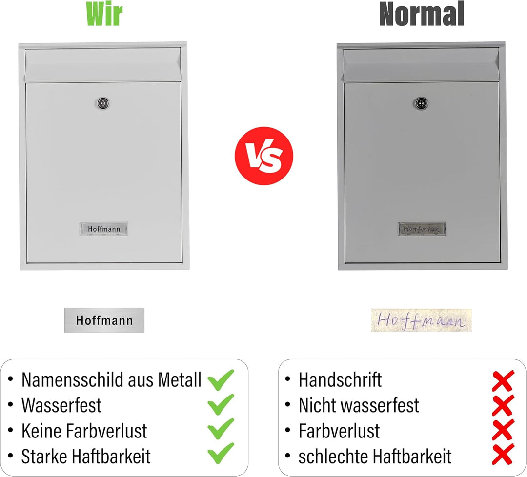 Zedelmaier Mehrfamilienhaus personalisiert 2er Briefkastensysteme Briefkastenanlage Briefkästen Wand