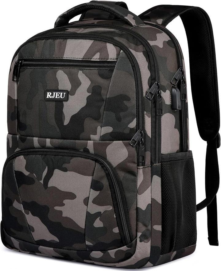 Rucksack Herren für Schule Laptop Rucksack 15,6 Zoll, Schulrucksack Jungen Teenager Wasserdichte mit