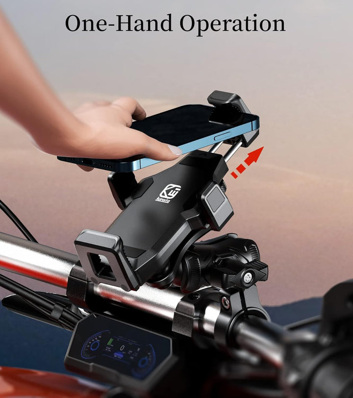 Kewig Motorrad Handyhalterung mit Vibrationsdämpfer und Hochgeschwindigkeits Sicherheitsschloss, neu