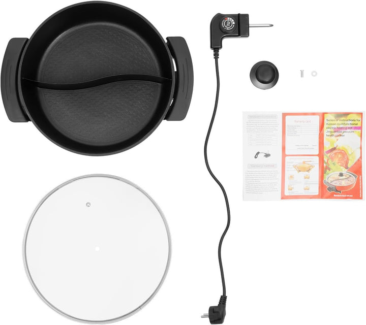 220V Elektrische Hotpot 6L Elektrische Kochtopf Chinesischer Hot Pot Doppelseitig Trennbarer Kochtop