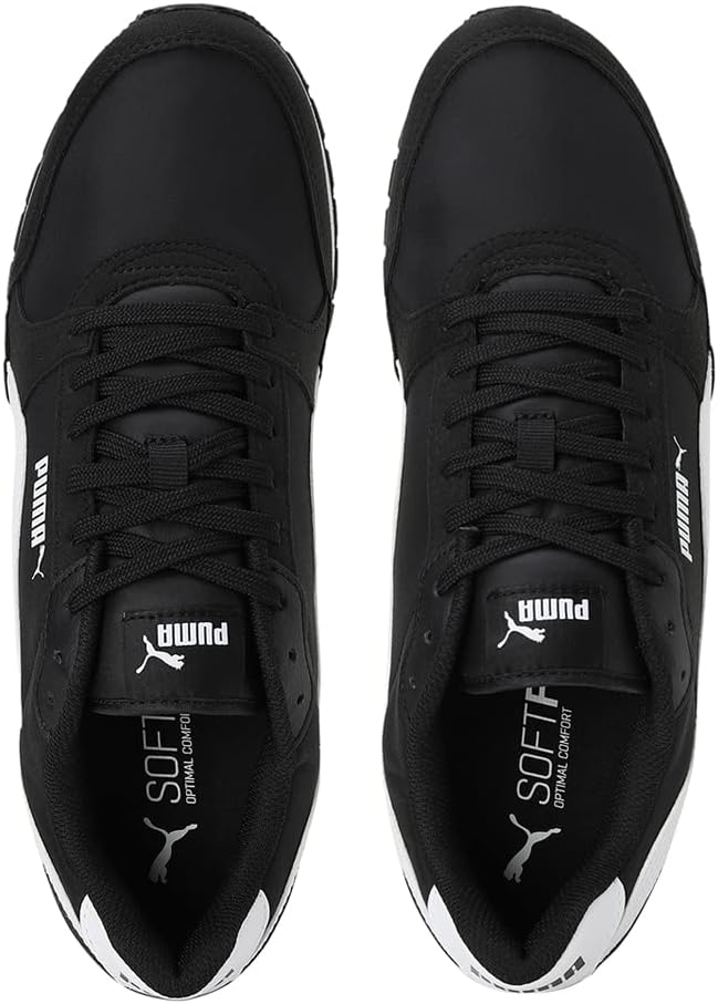 PUMA Men's St Runner Adult NlSneaker 37 EU V3 Black White, 37 EU V3 Black White