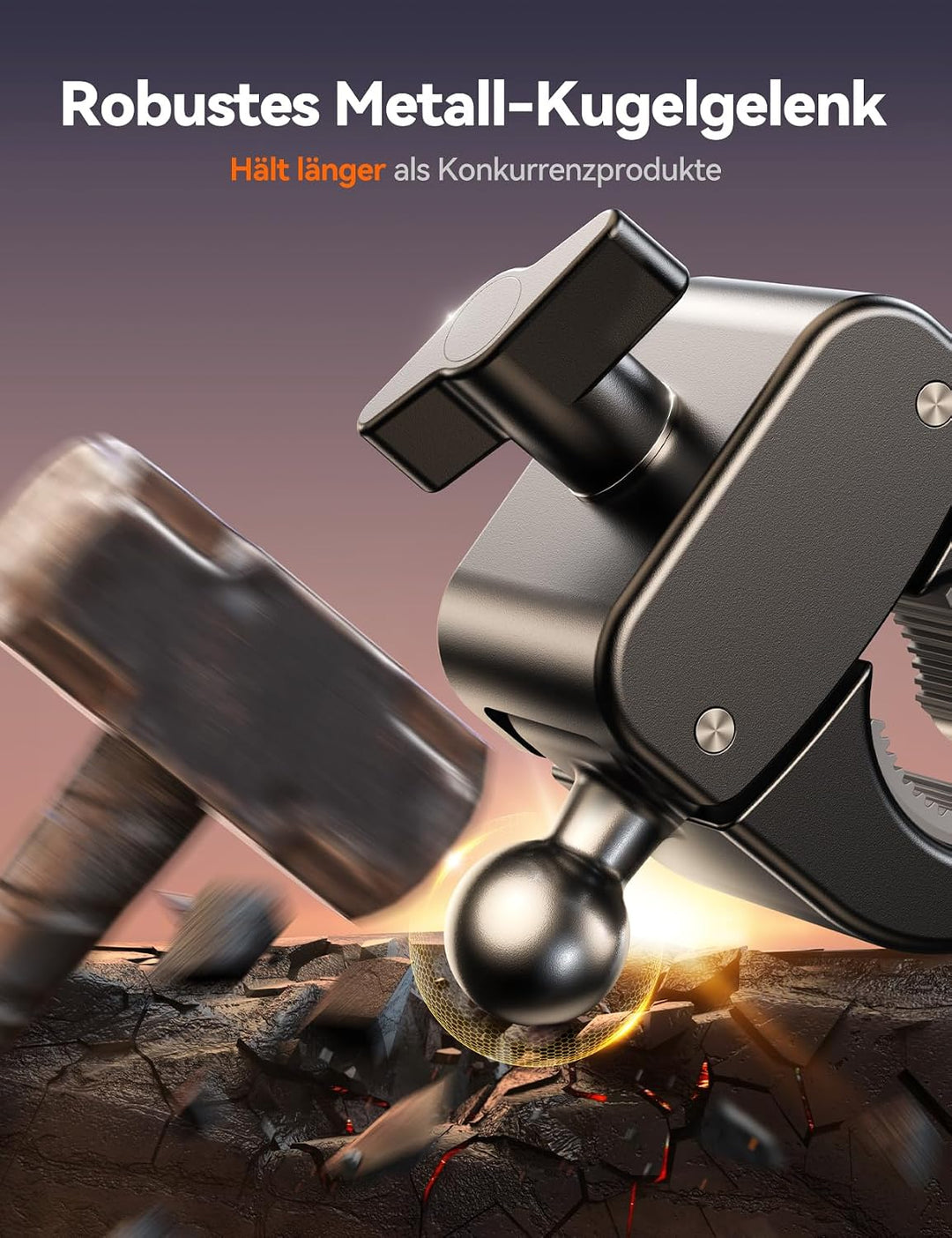 JOYROOM 2026 Handyhalterung Fahrrad & Motorrad, [1s Auto-Sperre][100mph Militär Anti-Shake], [5s Ins