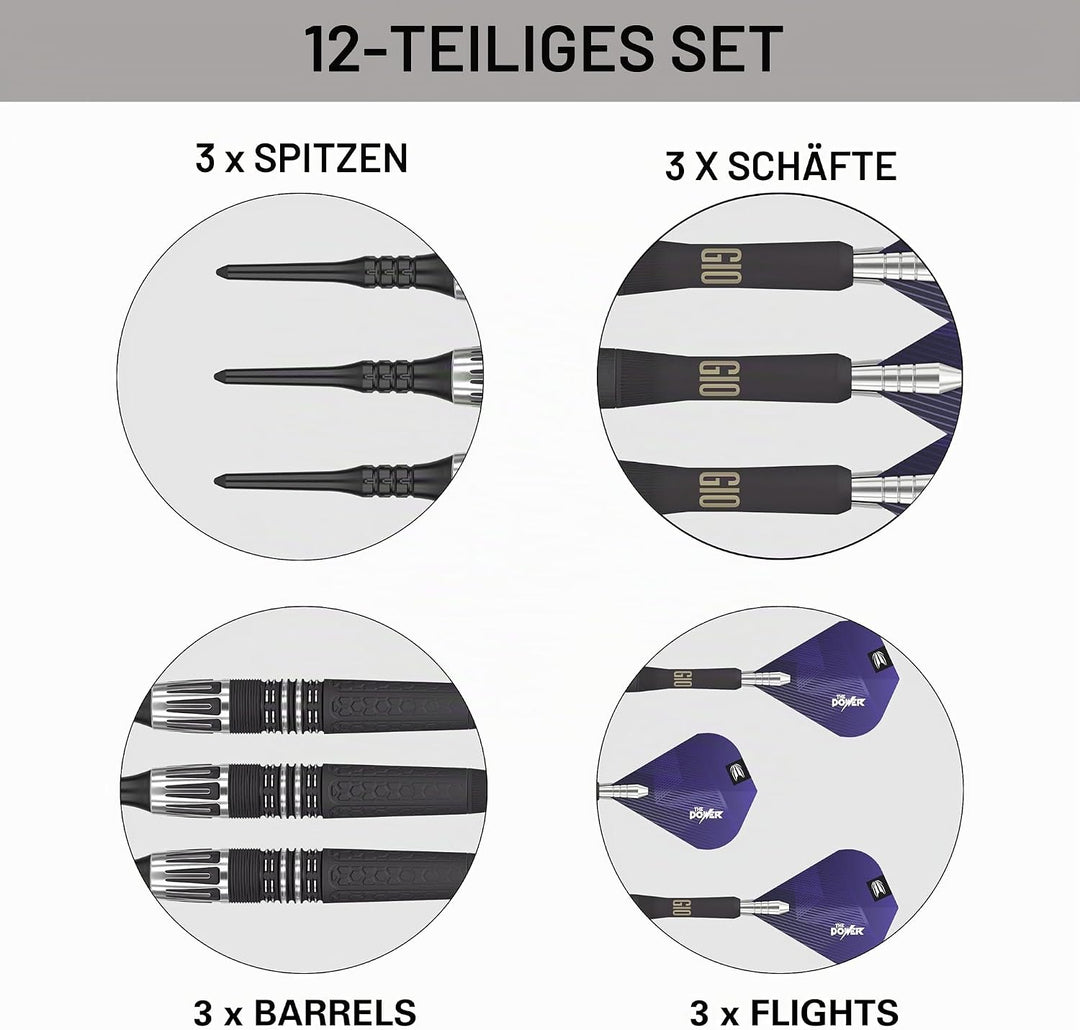 Target Darts Phil Taylor Power 9-Five Gen 10 95% Wolfram Soft Tip Dart Satz 20G, 20G