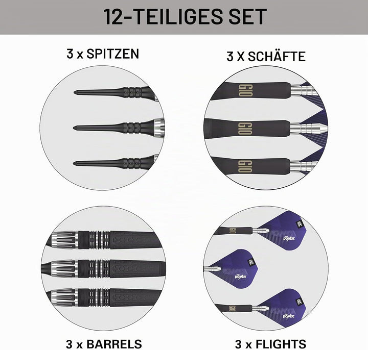 Target Darts Phil Taylor Power 9-Five Gen 10 95% Wolfram Soft Tip Dart Satz 20G, 20G