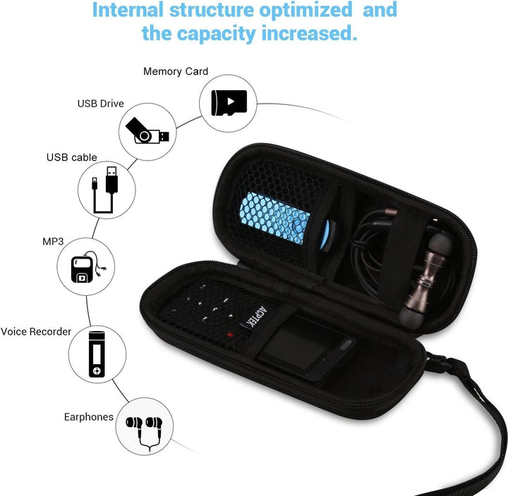 AGPTEK 2,4" MP3 Player &amp; Tasche, 64GB MP3 Player Bluetooth 5.3 HiFi Musik Kinder MP3 Player mit Laut