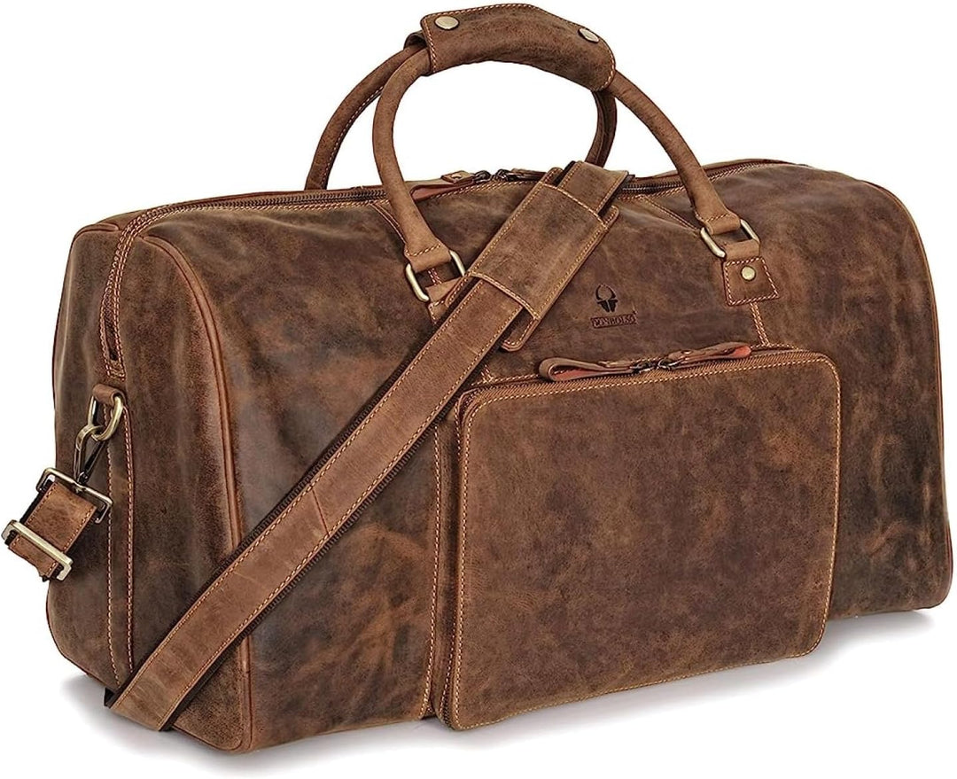 DONBOLSO Weekender Naples - Hochwertige Reisetasche Herren gross - Leder Reisetasche braun - Handgep
