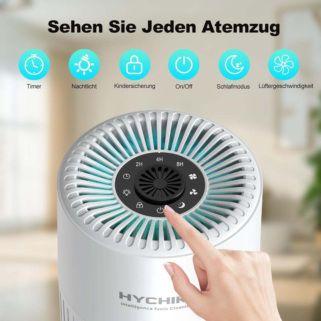 Luftreiniger Allergiker mit Aromatherapie - Air Purifier für Schlafzimmer,3-in-1 H13 HEPA Luftfilter