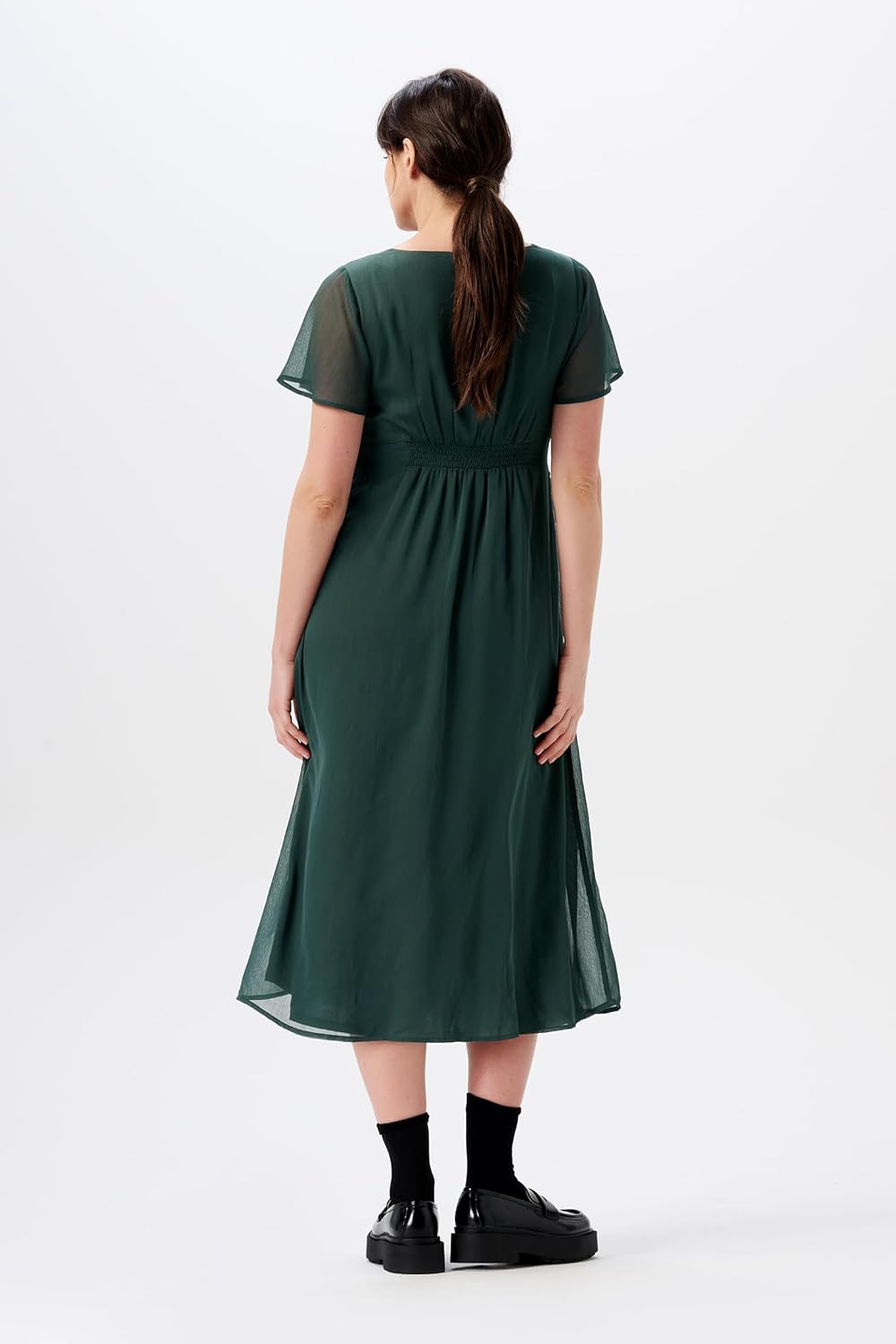 Noppies Damen Amelie Maxi Dress Ss Kleid XXL Pine, XXL Pine