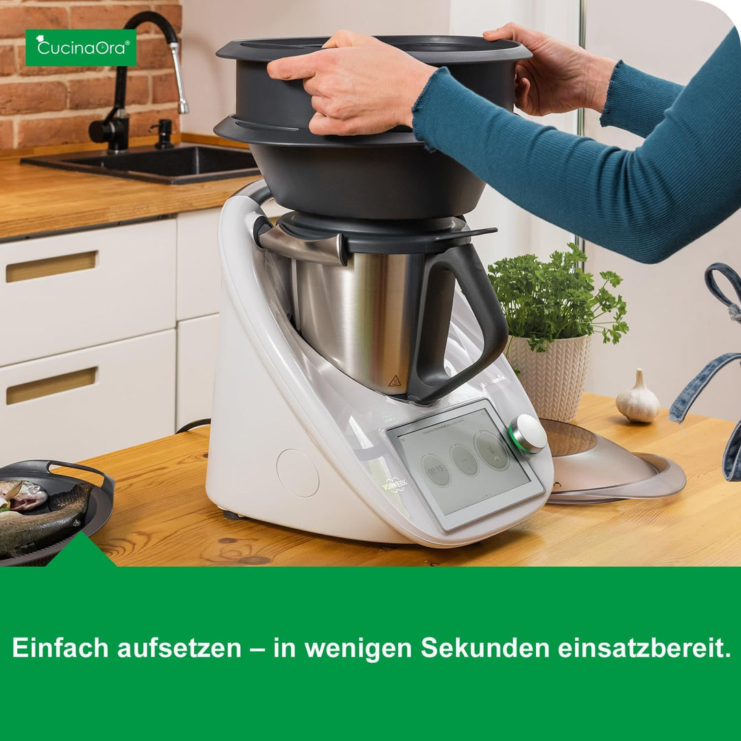 CucinaOra - steamLEVEL® - Thermomix Zubehör Kompatibel mit Thermomix TM6 TM5 TM31 - Küchengeräte - K