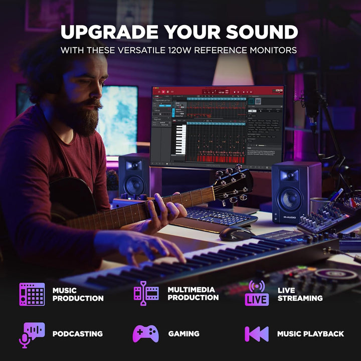 M-Audio BX3 3,5" Studio-Monitore High-Definition Monitor Lautsprecher Boxen für Recording und Multim