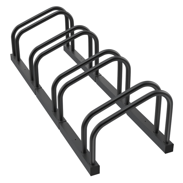 Aufun Fahrradständer Aufstellständer aus Stahl Für 4 Fahrräder, Mehrfachständer mit 37cm Radständer