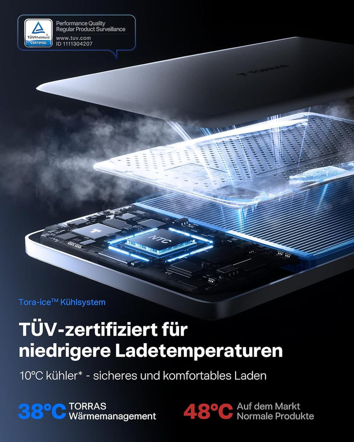 TORRAS Ultra Slim Power Bank für Magsafe Schnell Aufladende 5000mAh 8mm Kleine Powerbank für iPhone