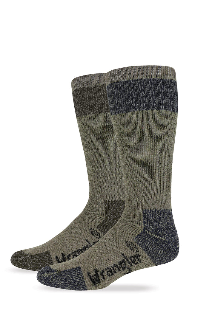 Wrangler Riggs Ultra-Dri Merino Wool Blend Work Socks, Assorted, (L) Men 9-13, 2 Pair