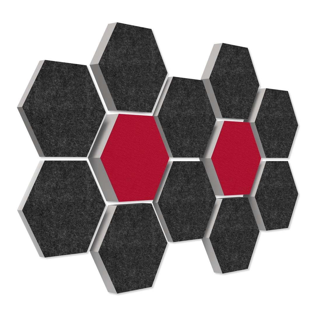 platino24 Schallabsorber COLORE aus Basotec G+ I Akustikpaneele mit Akustikfilz I 3D Wand-Paneele mi