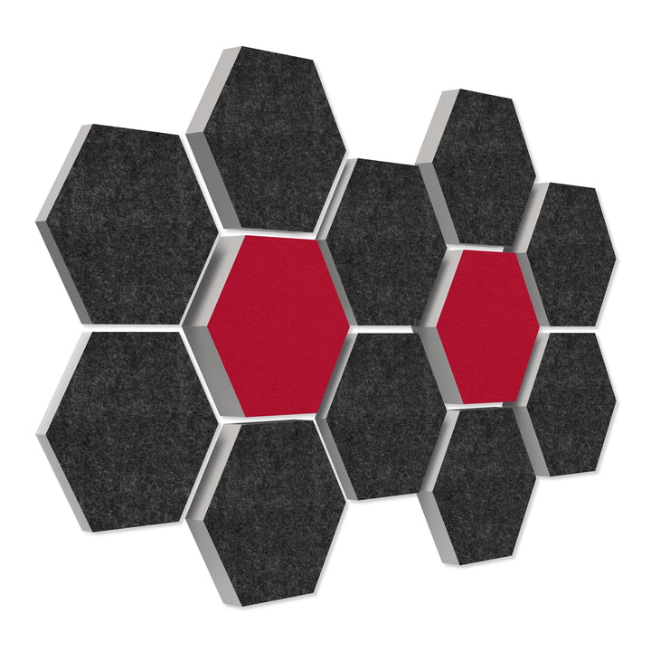 platino24 Schallabsorber COLORE aus Basotec G+ I Akustikpaneele mit Akustikfilz I 3D Wand-Paneele mi