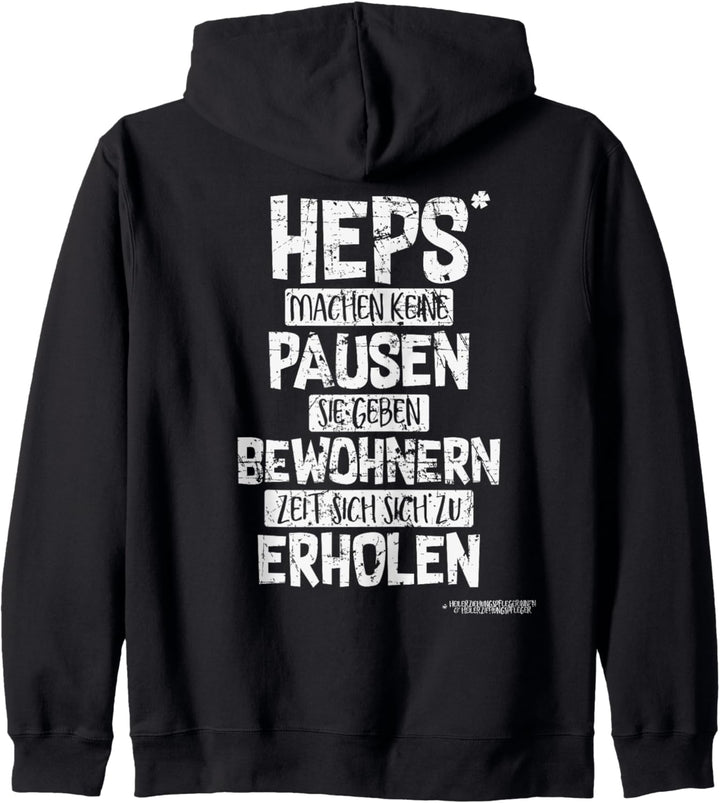 Heps machen keine Pause Sie geben Zeit HEP Soziale Berufe Kapuzenjacke