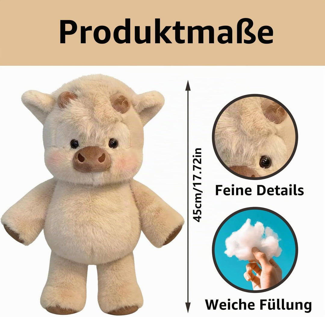 45CM Running Plushies, Kuh Kuscheltier Running Cow Plüschtier, Zoomie Running Plush Cow Stofftier, N