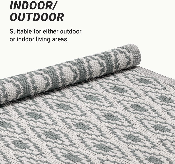 JEMIDI Outdoor Teppich 120x180cm gross - Terrassenteppich Balkonteppich Aussenteppich - Balkon Teppi