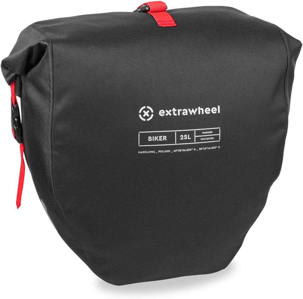 Extrawheel Unisex – Erwachsene E0098 Biker 50L, Schwarz/Rot, Standard EU