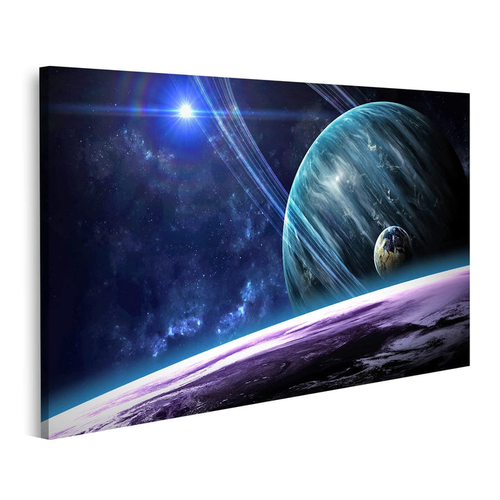 islandburner Bild auf Leinwand Universum Planeten Sternen Und Galaxien Bilder Wandbilder Poster Lein