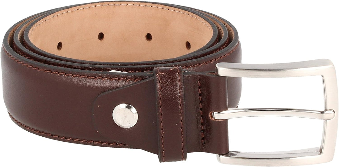 Hebold Sattlerei Hochwertiger Anzugsgürtel Rindleder 3,5 cm mit Kalbsvelour gefüttert: Grösse:105 cm