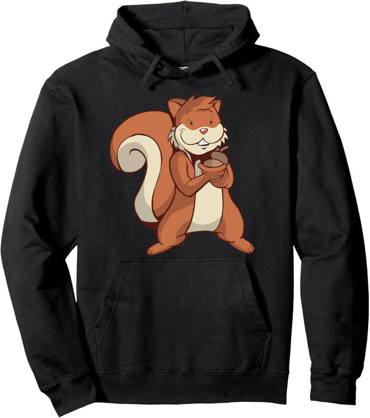 Eichhörnchen mit Nuss Geschenk Pullover Hoodie