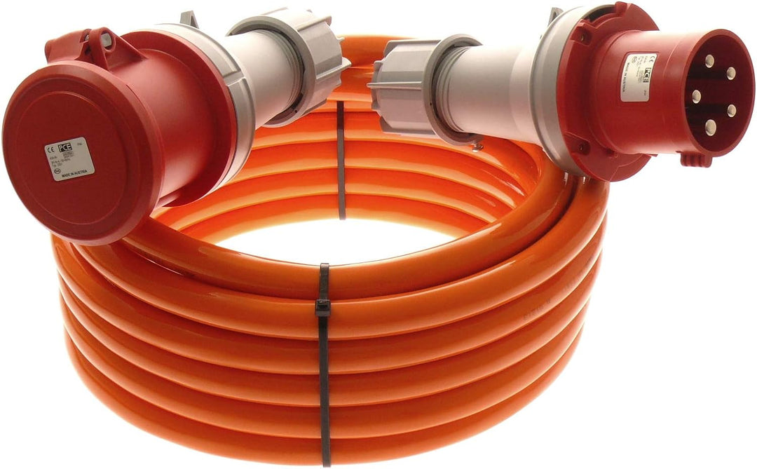 CEE Starkstromkabel Verlängerungskabel 63A 400V Pur Leitung H07BQ-F 5g10 5x10 mm² Aussenbereich IP44