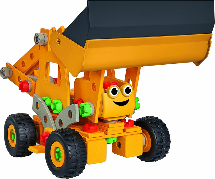 Eichhorn 109325105 - Bob der Baumeister - Constructor Bagger Baggi/Scoop, 142 teilig, FSC 100%, Made