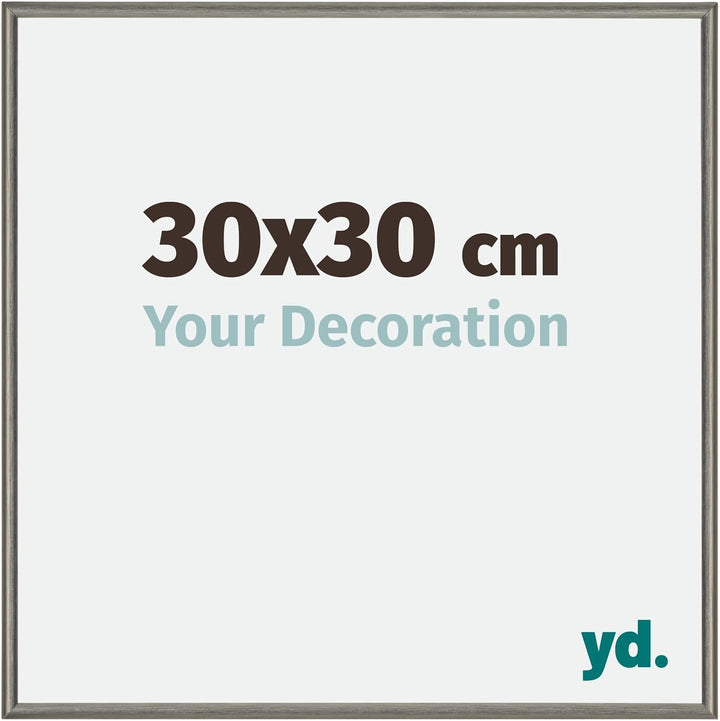 yd. Your Decoration - Bilderrahmen 30x30 cm - Bilderrahmen aus Aluminium mit Acrylglas - Antireflex