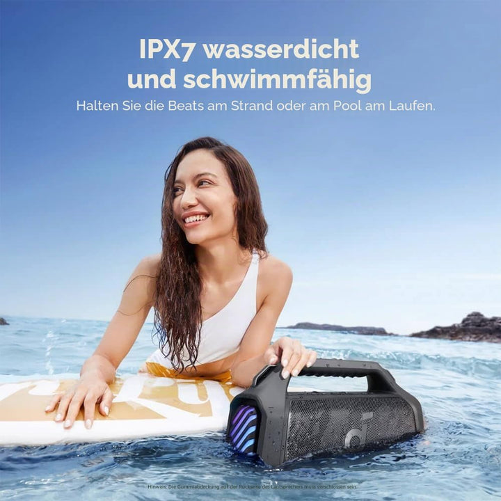 Soundcore by Anker, Boom 2 Plus Bluetooth Lautsprecher, Schwarz