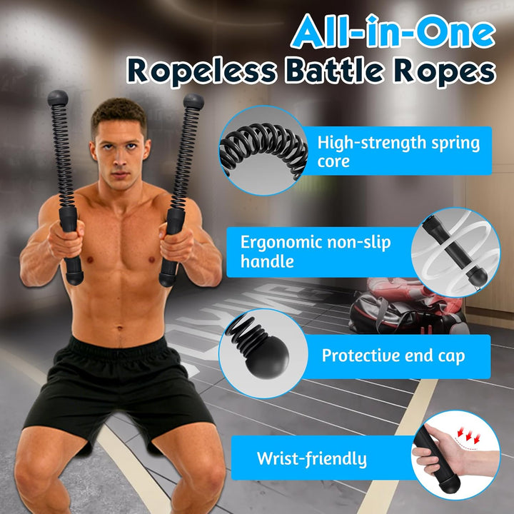 Ropeless Battle Ropes, Seillose Kampfseile Tragbare Gewichtete Seile Ohne Seil Ganzkörpertrainingsge