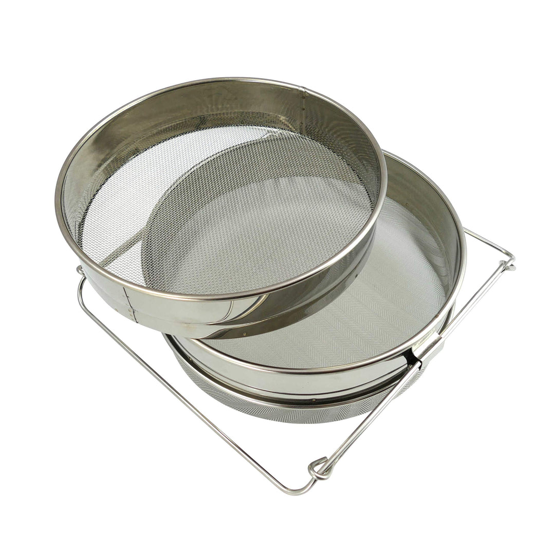 Honigsieb Doppel-Sieb 24cm Edelstahl Bienen Honig Filter Bienenzucht Honigfilterung