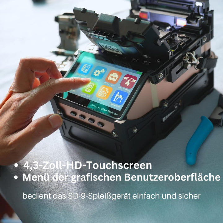QIIRUN SD-9 Glasfaser Spleissgerät mit OPM und VFL Erstaunlich 5-Sekunden-Spleissen und 11-Sekunden-
