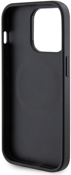 GUESS GUHMP15LPSAHMCK Hülle für iPhone 15 Pro 6.1" Schwarz hardcase Saffiano