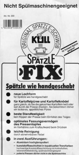 SPÄTZLEPRESSE KARTOFFELPRESSE ORIGINAL KULL SPÄTZLE FIX SILBER ALUMINIUM SPÜLMASCHINENFEST