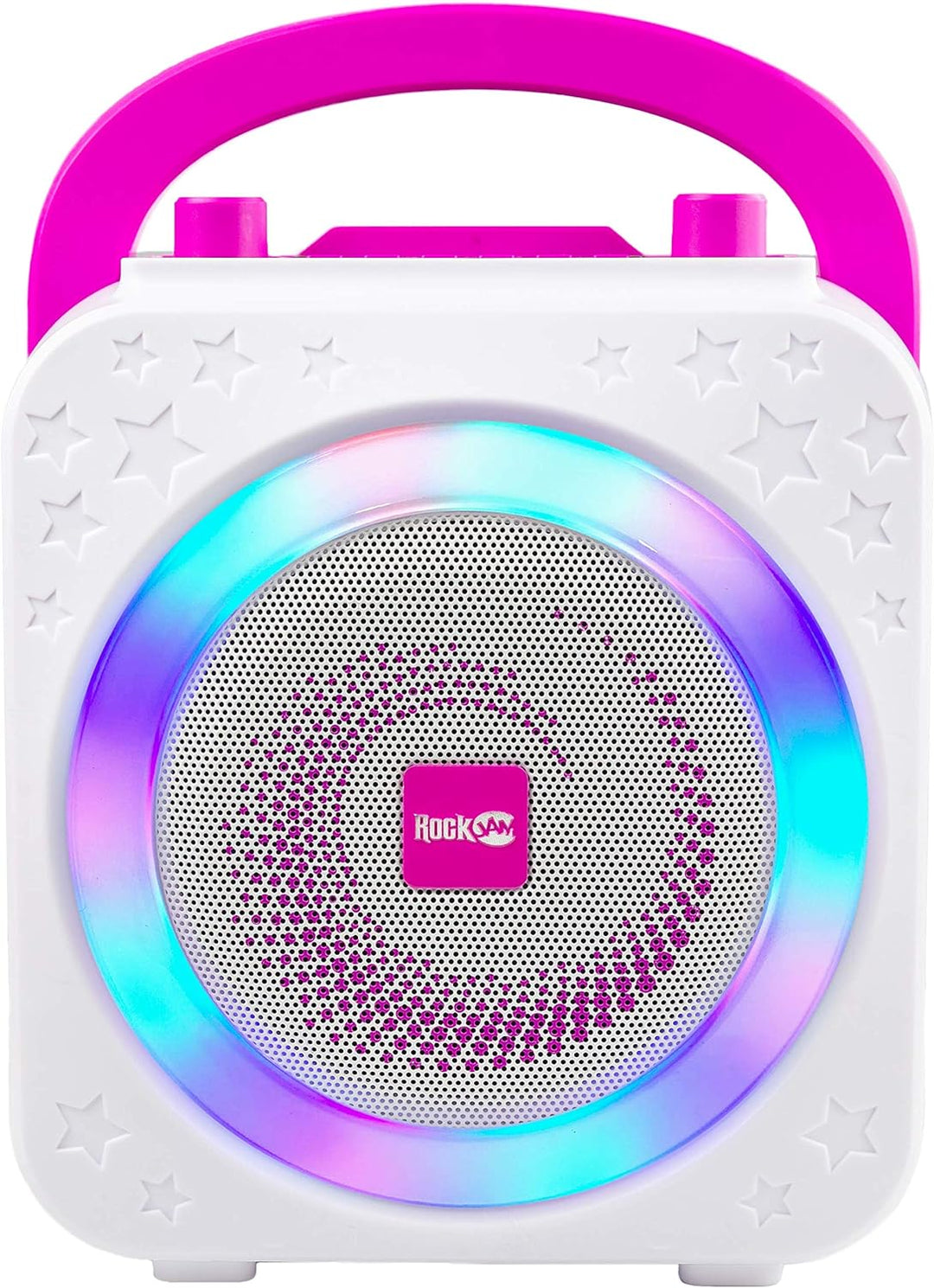 RockJam 10-Watt Rechargeable Bluetooth Karaoke Machine with Two Microphones, Voice Changing Effects