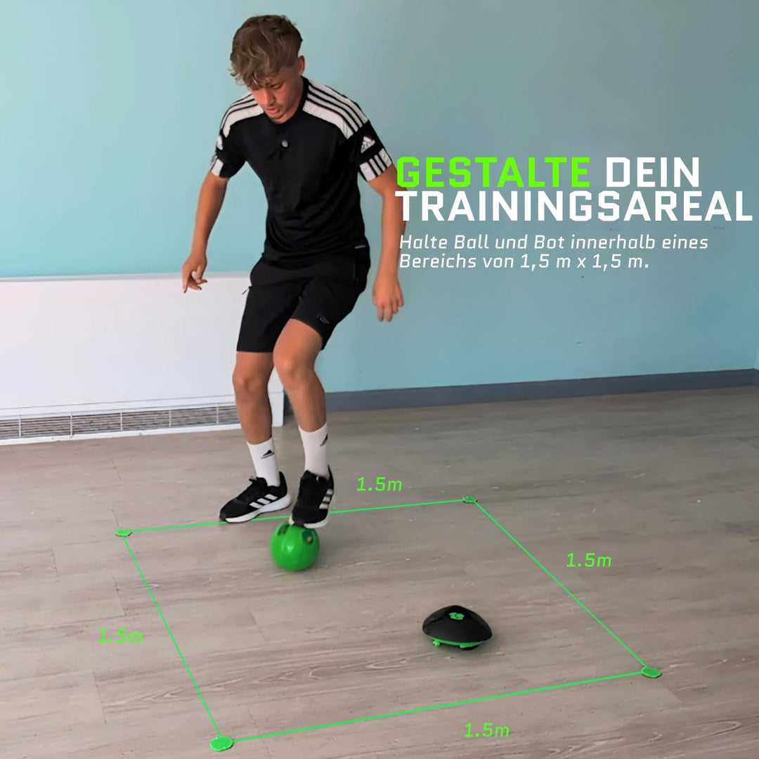 Smart Ball 1001CB-MTL Soccer Bot HallenFusballtrainer, Schwarz, Einheitsgrösse