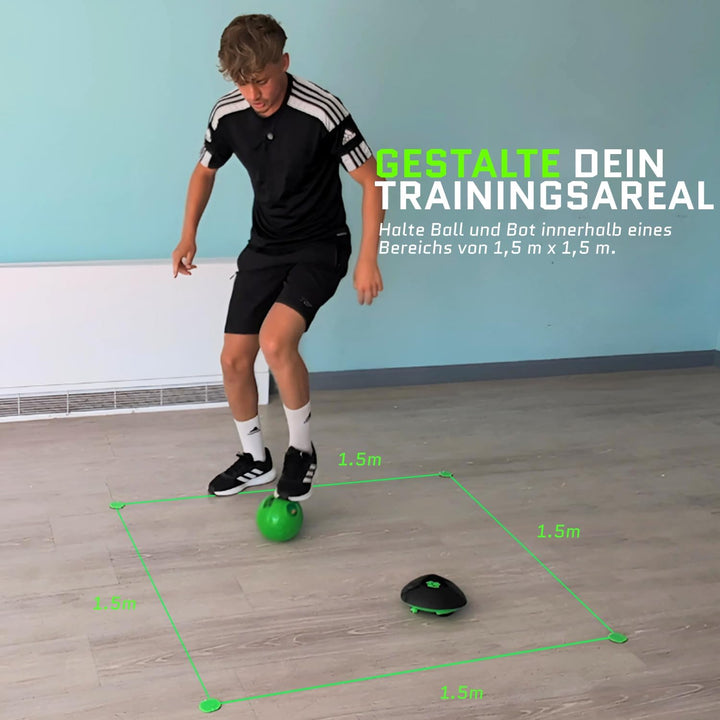 Smart Ball 1001CB-MTL Soccer Bot HallenFusballtrainer, Schwarz, Einheitsgrösse