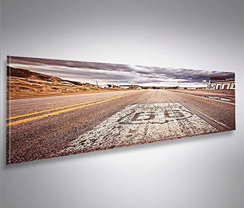 islandburner Bild Bilder auf Leinwand Route 66 V2 Arizona Highway Panorama XXL Poster Leinwandbild W
