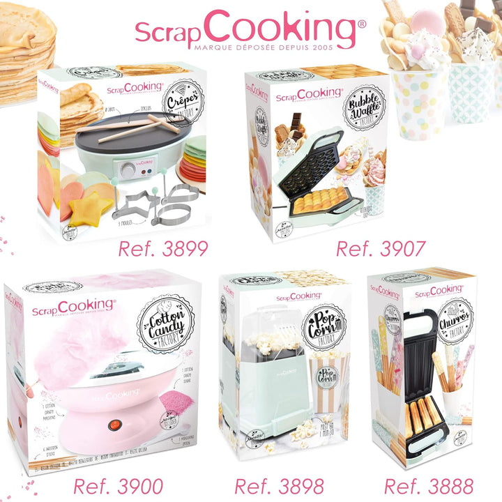 ScrapCooking - Mini Donuts Factory - Donut Maker - Donut Maschine - Mit Antihaft-Heizplatte - Gesche