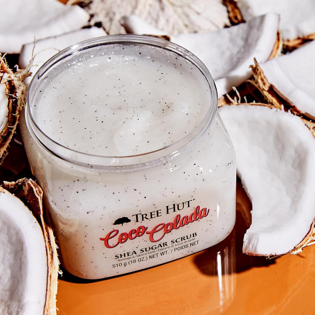 Tree Hut Shea Sugar Scrub Coco Colada, 510.3 g, Ultra Hydrating and Peeling Scrub for Nourishing Ess