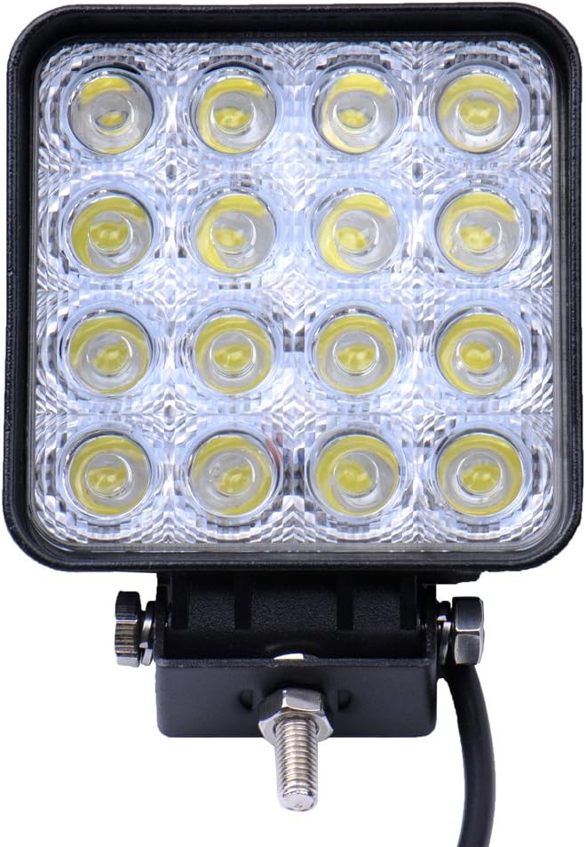 Aoklea 4X 48W 16 LEDs IP67 Flutlicht LED Arbeitsscheinwerfer Aussenstrahler Offroad Lampe Zusatzsche