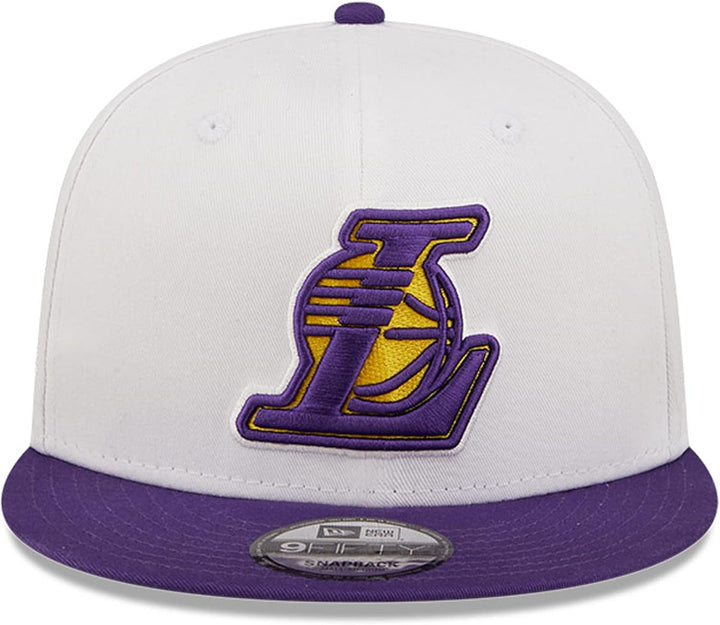 New Era 9FIFTY Stretch-Snap Cap All Over Patches Los Angeles Lakers White S/M