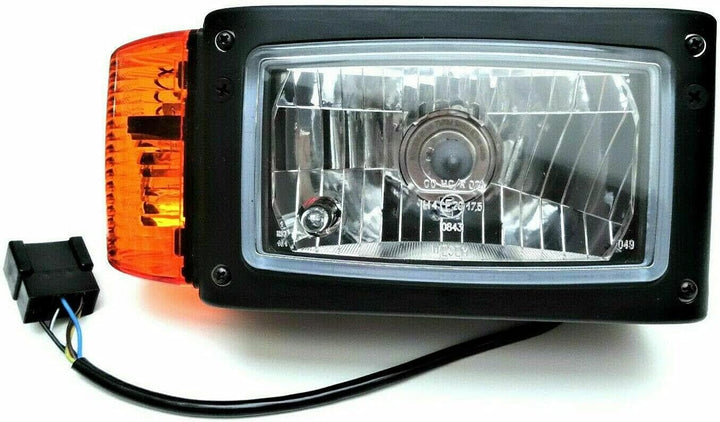 Ml MelTruck® 2x H4 Scheinwerfer mit Blinker 24V für Radlader Baumaschinen Bagger Schlepper JCB Merlo