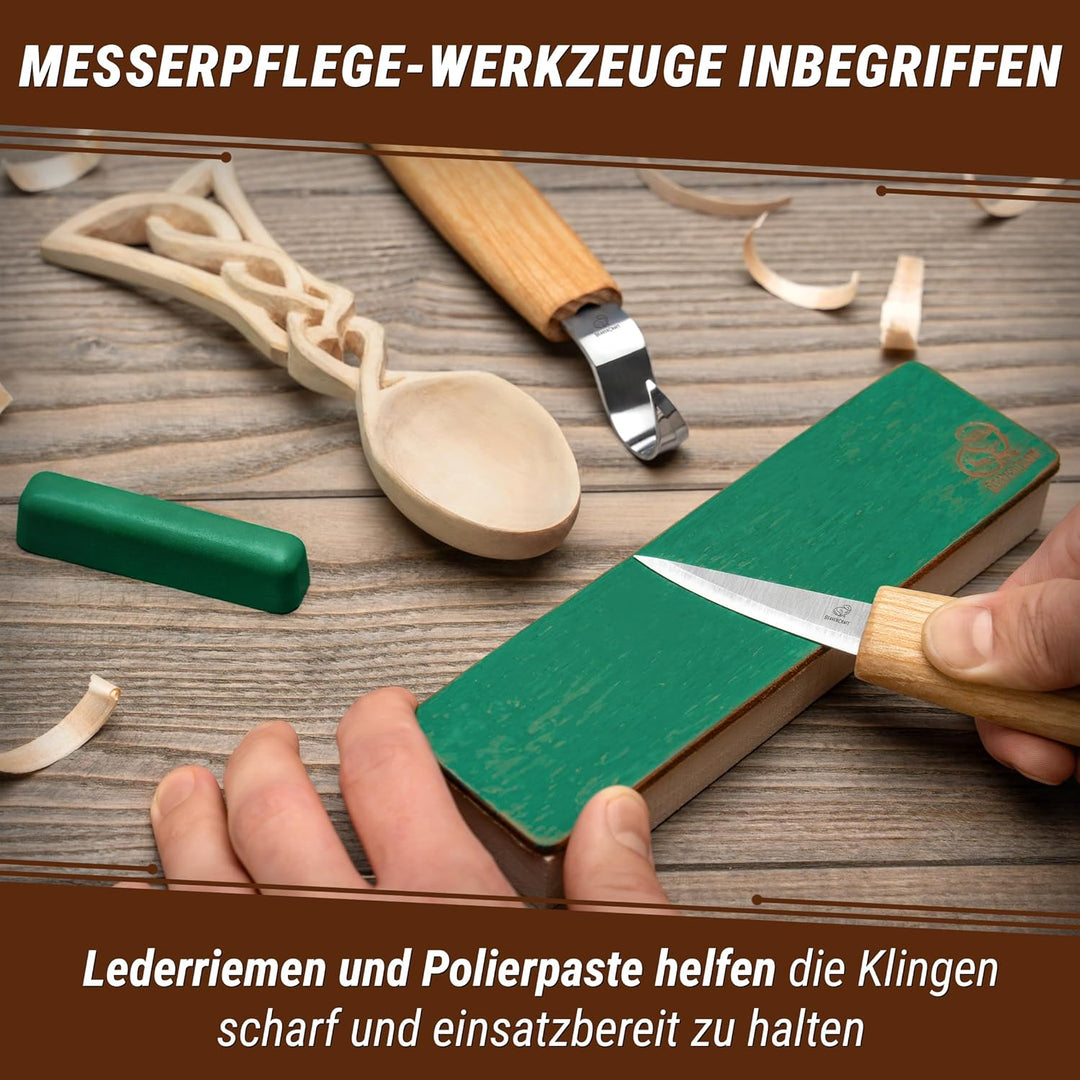 BeaverCraft - Löffelschnitzset für Anfänger DIY04 - Holzschnitzerei Schnitzel Hobby Kit für Erwachse