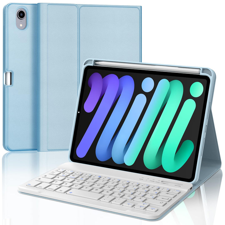 Tastatur für iPad Mini 7 (A17 pro) 2024/ iPad Mini 6 2021, Hülle Tastatur für iPad Mini 7/6 Generazi