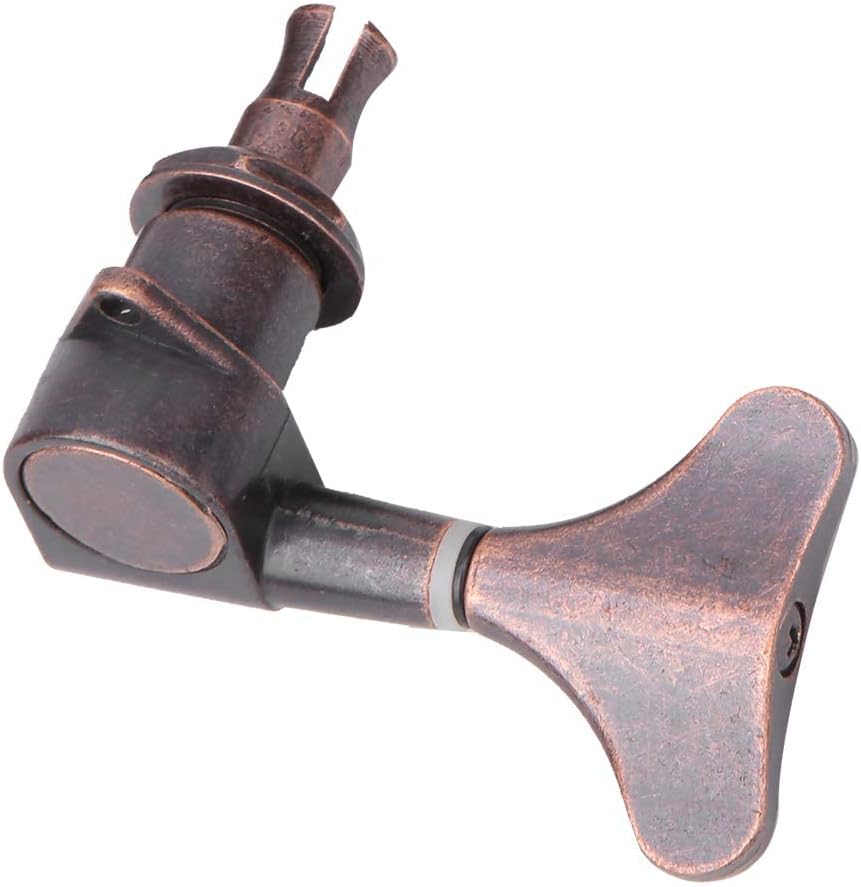 zalati Bass-Stimmgerät, 4 Stück, Stimmwirbel für Saiten, Bass, Gitarre, 2R2L, kupferfarben