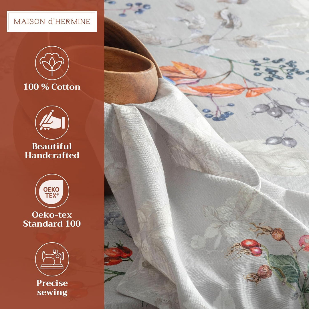 Maison d' Hermine Stoffservietten 4er Set aus 100% Baumwolle Wiederverwendbare Stoffservietten Weihn